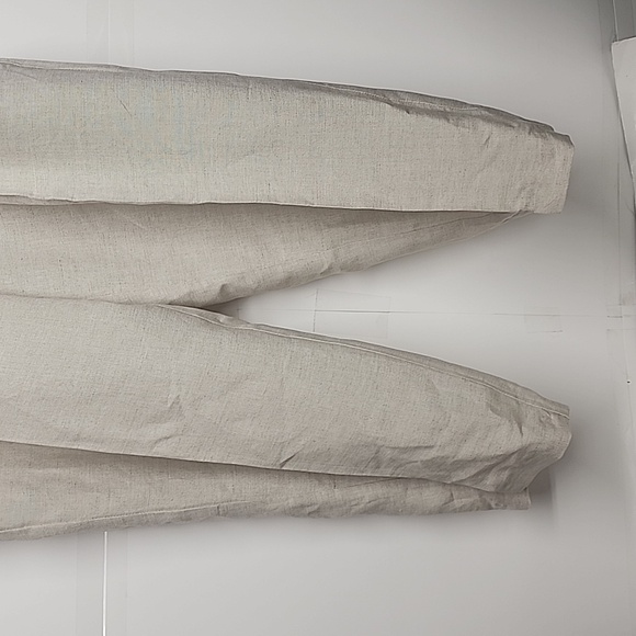 The Havanera Co. Sz 36-38 Natural Linen summer breeze pants.  Comfy elastic tie - Picture 3 of 13